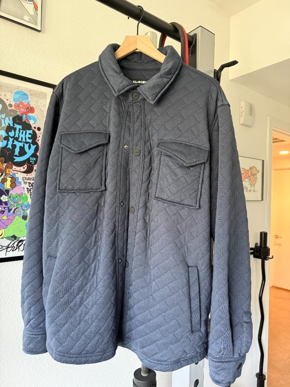 Dakine XXL Navy Quilted Shirt Jacket Shacket